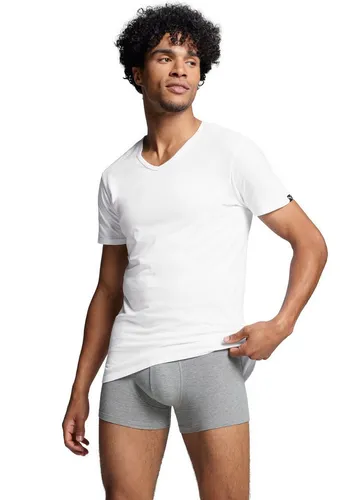 PUMA T-Shirt PUMA BASIC 2P V-NECK TEE (2er Pack) V-Ausschnitt, Kurzarm, elastisch, Baumwolle