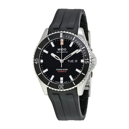 Mido Ocean Star Captain V M026.430.17.051.00 - Elegante Herrenuhr in Schwarz - Herrenuhren mit 42.5mm Gehäuse, wasserdicht und ideal für Abenteuer und Alltag.