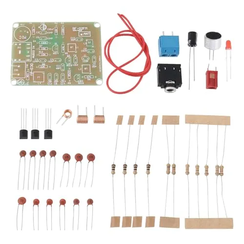 eMagTech 1Set DIY FM-Transmitter-Kit 88-108 MHz Drahtloses Mikrofon mit Geringem Stromverbrauch Und 5-50 M Übertragungsreichweite DC 3-6 V FM-Transmitter-Modul