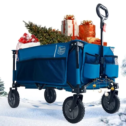 Hand- & Bollerwagen Blau von TIMBER RIDGE