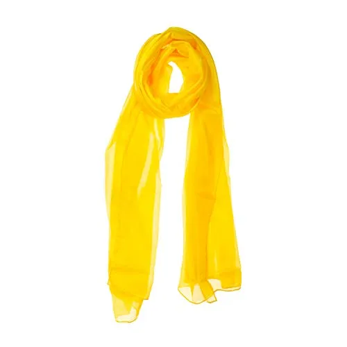 Tinitex Seidenschal XXL indisch gelb 180x90cm - Schals für Damen – Luxuriöser Seidenschal in indisch gelb, ideal für stilvolle Akzente und vielseitige Trageoptionen.