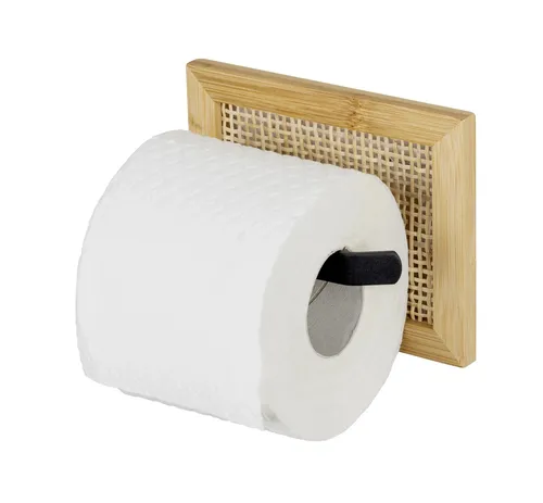 WENKO Toilettenpapierhalter aus Bambus und Rattan