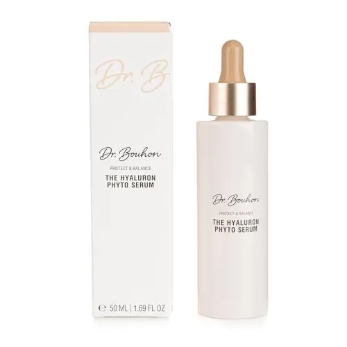Dr. Bouhon Hyaluron Phyto Serum 50ml - Intensiv feuchtigkeitsspendendes Gesichtsserum - Gesichtsserum mit 4-Fach Hyaluronsäure, Phytoöstrogenen & Zink PCA für straffere, regenerierte Haut. Ideal für alle Hauttypen, vegan und dermatologisch getestet.