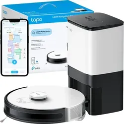 Tapo RV30 Plus: Effizienter Staubsaugerroboter mit LiDAR-Navigation und 5000 mAh - Schwarz/Grau/Weiß