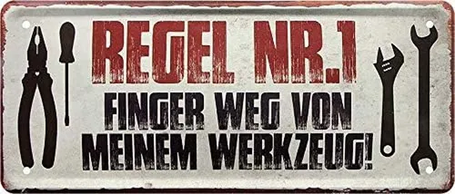 schilderkreis24 Metallschild Regel Nr.1 Finger Weg!