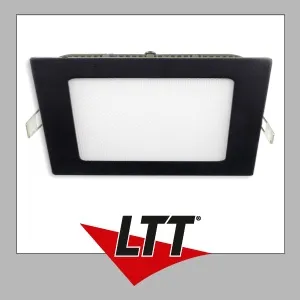 ISOLED Downlight 9W eckig ultraflach schwarz dimmbar von ISOLED