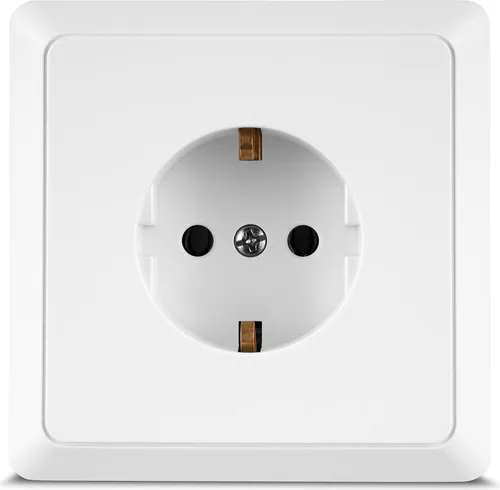 REV PrimaLuxe Steckdose 1-fach Unterputz. Komplettset: Rahmen und Einsatz, weiss