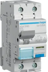Hager Fehlerstrom-Leitungsschutzschalter ADA516D - zuverlässiger Schutz vor elektrischen Fehlern, ideal für sichere Elektroinstallationen