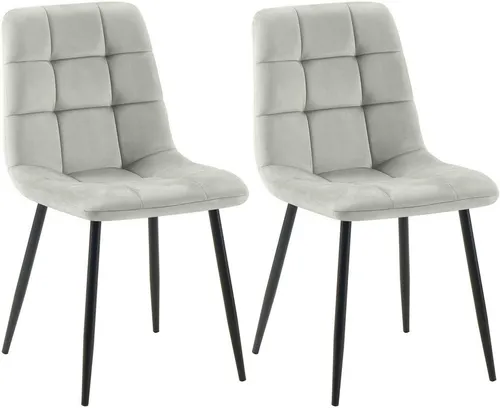 furnicato Esszimmerstuhl Tilde 2er Set grau 84x45x55 cm