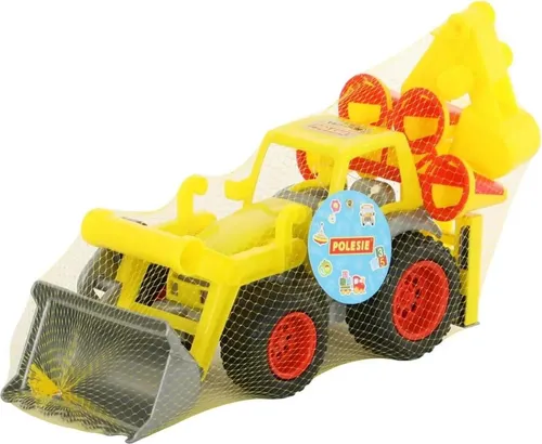 ConsTruck Radlader mit Heckbagger, Spielzeug-Bagger