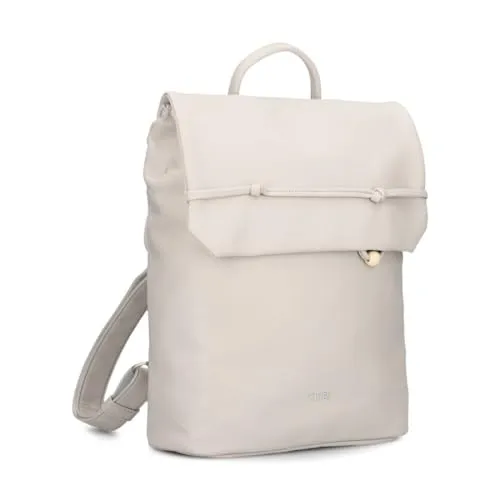 Stylischer Rucksack ''Perla PER130'' in Creme - Ideal für Alltag und Freizeit - Daypacks mit Kunstleder-Oberfläche, verstellbarem Schultergurt und praktischem Magnet- sowie Reißverschluss für optimale Sicherheit und Stil.