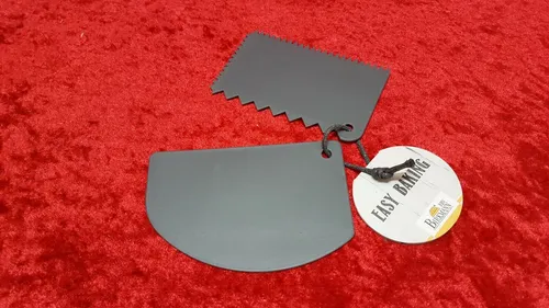 Teigschaber- und Kuchengarnierset Kunststoff Teigkarte glatt/gezackt Backhelfer