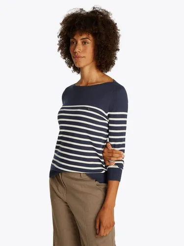 Tommy Hilfiger Strickpullover CO JERSEY STITCH BOAT-NK von Tommy Hilfiger