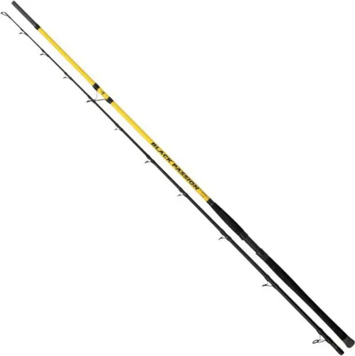 Black Cat Black Passion G2 Long Ranger Welsrute 3.30 m - 600 g - Angelrute für Welsangeln, entwickelt für große Distanzen mit starkem Rutenblank und sicherem Duplongriff für perfekten Drill.