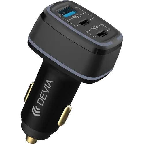 Devia Autoladegerät Extreme 115W 2x USB-C 1x USB schwarz (EA361)
