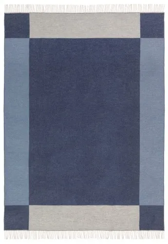 Eagle Products Plaid Verbier 135 x 195 cm Dunkeljeans/Hellgrau