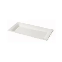 Greenbox Teller, Zuckerrohr, weiß, rechteckig DTW087311 , 1 Packung = 50 Stück, Maße (L x B): 26 x 13 cm