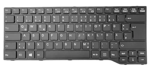T-ProTek DE Tastatur mit Schwarz Rahmen für Fujitsu LifeBook E544 (VFY:E5440M13SODE)