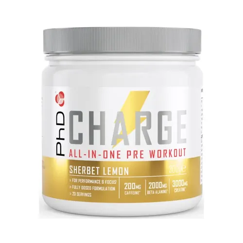 PhD Charge All-In-One Pre-Workout (20 serv) Sherbet Lemon (59,67 EUR/kg)