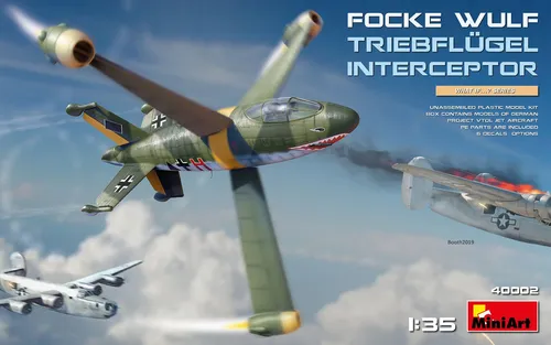 Miniart 40002 - 1/35 Focke-Wulf Triebflügel Interceptor - 1/35 Modellbausatz des Focke-Wulf Triebflügel Interceptors, ideal für Modellbau-Enthusiasten und Liebhaber historischer Flugzeuge.