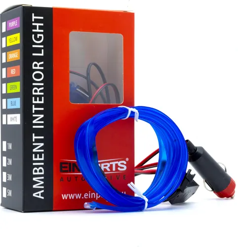 LED Auto Lichtleiter Umgebungslicht 12V Blau 2 Meter