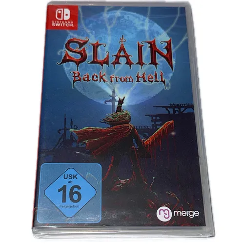 Slain: Back From Hell - Nintendo Switch - Spiele das fesselnde Abenteuer SLAIN: BACK FROM HELL für Nintendo Switch. Erlebe herausfordernde Kämpfe, einzigartige Hand-Drawn-Grafiken und einen atmosphärischen Soundtrack, der das düstere Gameplay perfekt untermalt.