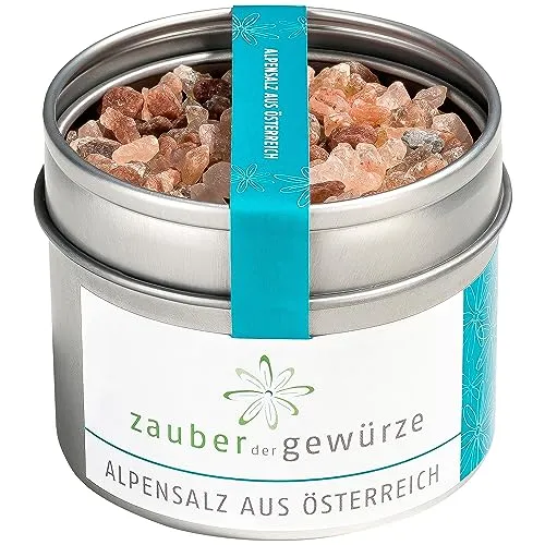 Zauber der Gewürze Alpensalz grob - Salz für Salzmühle, Ursalz naturbelassen, Ursalz grob aus dem Salzkammergut in Österreich, 135 g