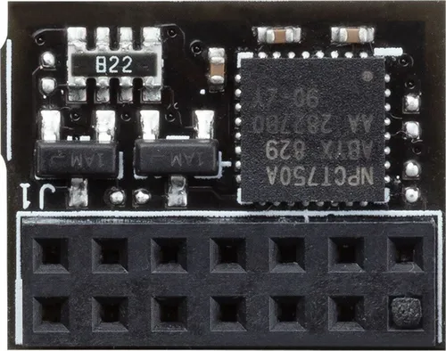 ASUS TPM-SPI Modul 14-1 Pin - Modul für sichere Datenverschlüsselung, konform mit TCG Spezifikation 2.0, ideal für den Schutz sensibler Informationen in PCs.