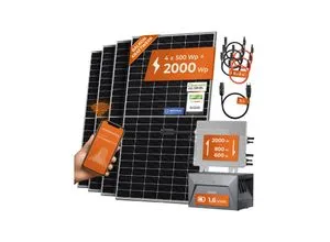 Solarway Balkonkraftwerk 2000 Wp mit Anker Solix 2 Pro - Balkonkraftwerk mit 800 Watt Einspeiseleistung, integrierter Batterie und smarter App-Steuerung für maximale Energieeffizienz und Einsparungen von bis zu 550€ jährlich.
