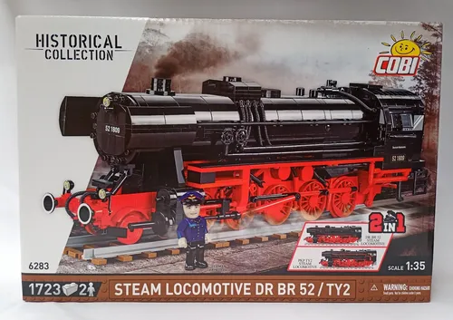 COBI STEAM Locomotive DR BR 52/TY2 - Modelleisenbahnen mit hochwertigen Abmessungen und langlebiger Bauweise, ideal für kreative Gestaltung und Sammler.