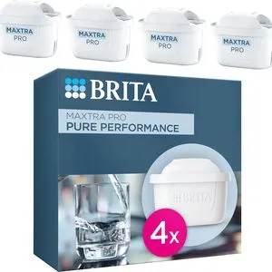 Brita Filterkartusche Maxtra Pro All-in-1 - 4 Stück, ideal für weiches und hartes Wasser, reduziert Kalk und schädliche Stoffe