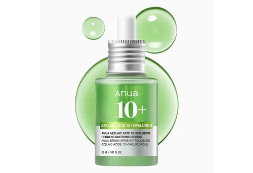 Anua Gesichtsserum mit 10% Azelainsäure & Hyaluron - Feuchtigkeitsspendendes Gesichtsserum mit 10% Azelainsäure für alle Hauttypen. Beruhigt die Haut und unterstützt ein strahlendes Hautbild. Ideal nach der Reinigung anwenden.