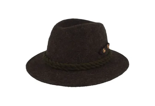 Breiter Filzhut rustikal mit Federlasche