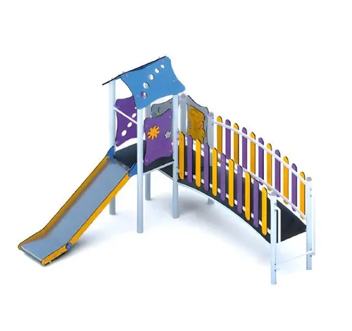 Spielareal Kinderspielplatz mit Rutschbahn - Mehrfarbig - Vielseitiger Spielplatz für Kinder von 1-11 Jahren, ideal für die Freizeitgestaltung. Mit moderner Rutschbahn und stabiler Bauweise für unbegrenzten Spielspaß. Maße: 288 x 283 x 90 cm.