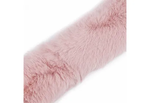maDDma Stoff Kunstfell Fellbesatz 100 cm x 5 cm Kunstpelz, puderrosa