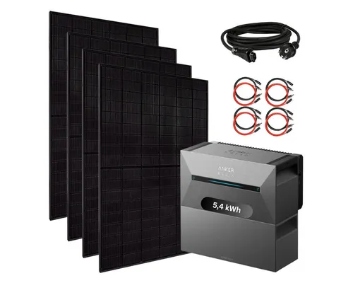 Balkonkraftwerk 1760+ Watt mit Speicher Anker Solarbank 3 - Powerstations mit 5,4 kWh Kapazität, steckerfertig und erweiterbar auf 16 kWh für maximale Flexibilität und Energieunabhängigkeit.
