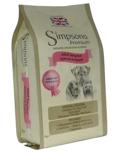 Simpsons Premium Hund Adult Sensitive Lachs Und Kartoffeln 2 Kg
