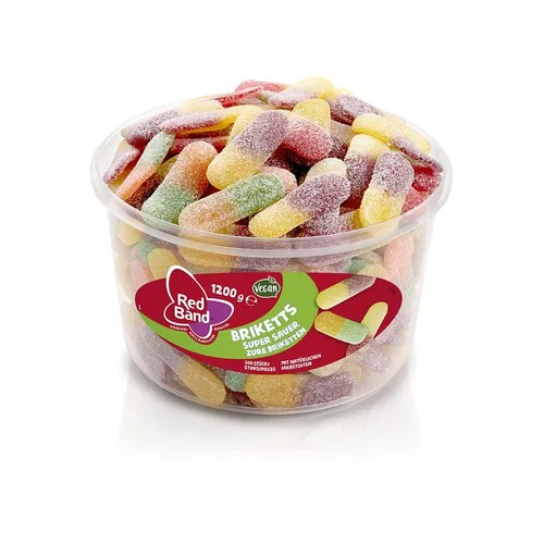 Red Band Briketts super sauer, Fruchtgummi, 200 Stück 5,78€/1kg