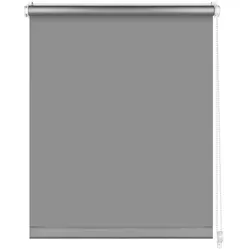 Rollo Thermorollo Klemmfix Rollo Verdunkelungsrollo Silberbeschichtung, euroharry grau 60 cm x 150 cm