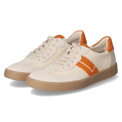 Paul Green Veloursleder/Textil Sneaker in Beige/Braun - Größe 39 EU - Modischer Freizeit Sneaker aus hochwertigem Veloursleder/Textil mit bequemer Schnürung und 3 cm Blockabsatz, ideal für den Alltag.
