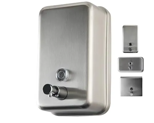 EnBath Seifenspender zur Wandmontage, aus Edelstahl, zur Wandmontage geeignet, hochwertiges Design mit hochwertiger Anti-Leck-Pumpe und korrosionsbeständigem Futter, 1100 ml