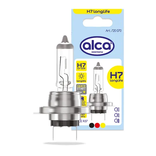 alca® Halogenlampe H7 Fahrzeuglampe Glühbirne Auto Leuchtmittel 12V 55W Sockel:
