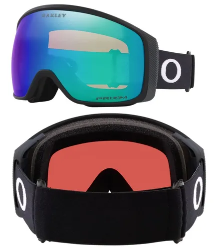 Oakley Flight Tracker Grösse M Skibrille Black Prizm Snow Jade 0OO7105 - Die Oakley Flight Tracker Skibrille in der Größe M bietet eine optimale Sicht dank der Prizm-Technologie. Ideal für den Ski- und Snowboardeinsatz, schützt sie zuverlässig vor Schnee und Sonne.