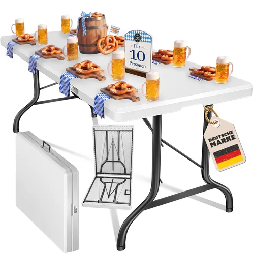 KESSER® Buffettisch Klapptisch 183x76 cm – ideal für Garten und Veranstaltungen