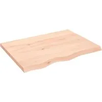 vidaXL Wandregal 80x60 cm aus massivem Eichenholz - Rustikales Wandregal aus unbehandeltem Eichenholz, handgefertigt mit einzigartiger Naturkante. Ideal für kreativen Stauraum und vielseitig einsetzbar in jedem Raum.