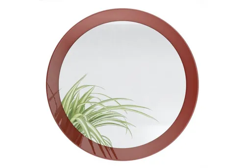 Vladon Wandspiegel Globe 50 cm – Dekorativer runder Spiegel in Bordeaux Hochglanz - Stilvoller Wandspiegel mit 50 cm Durchmesser, ideal für Flur und Wohnzimmer. Robuster MDF-Rahmen, einfache Montage und pflegeleicht – perfekt für jede Einrichtung.