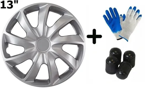 Radkappen Radzierblenden Radblenden 4x Stück Quad Silber NRM 13