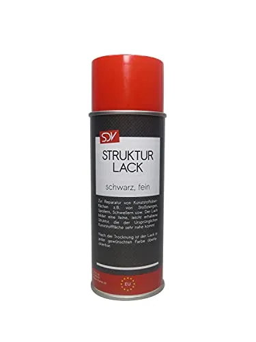 SDV Chemie Strukturlack Spray 1x 400ml schwarz fein Kunststoff Struktur Spray Autolack KFZ
