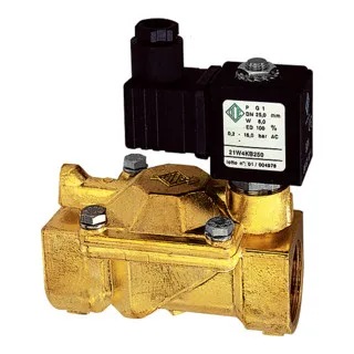 Magnetventil 2/2 vorgesteuert 230V BF6 NBR G3/4 Zoll 16bar - Automatisierungstechnik: Zuverlässiges 2/2-Wege-Magnetventil für Druckluft und neutrale Medien, temperaturbeständig von -10°C bis 90°C und bis 16bar einsetzbar.