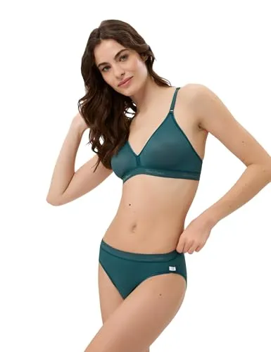 BeeDees Damen Soft-BH Microfun N pinie, 85B ohne Bügel in weiß von BeeDees